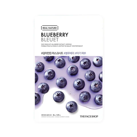 THE FACE SHOP - Real Nature Face Mask BLUEBERRY