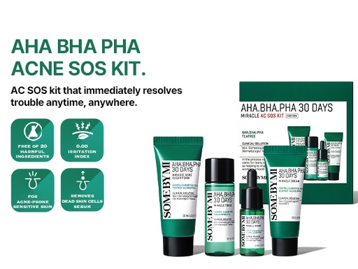 SOME BY MI - AHA, BHA, PHA 30 Days Miracle AC SOS Kit 148gr